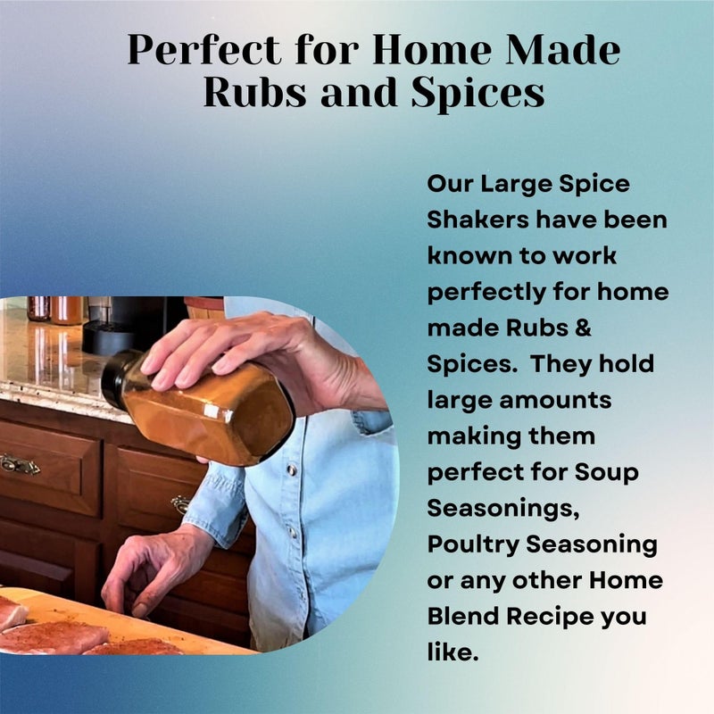 مجموعات جارمينج برطمانات توابل زجاجية مع أغطية شاكر - برطمانات توابل 16 أونصة لتخزين الطعام، حاويات توابل لتنظيم المطبخ وزجاجات تخزين للتوابل (أسود - 16 أونصة 3 عبوات) - Image 4